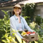 urban vegetable garden Dutch backyard fresh harvest
