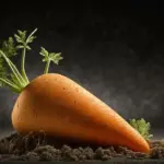 fresh healthy carrots garden soil watering