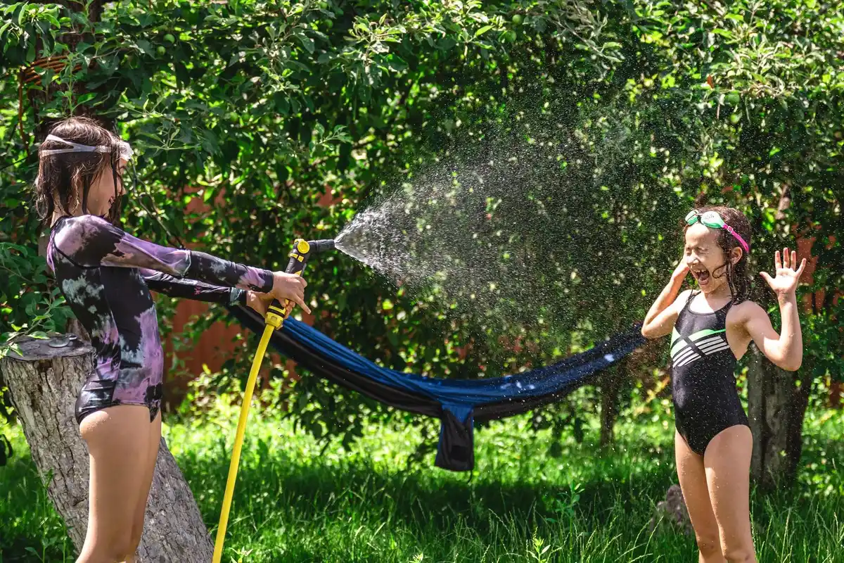 watering green lawn netherlands summer