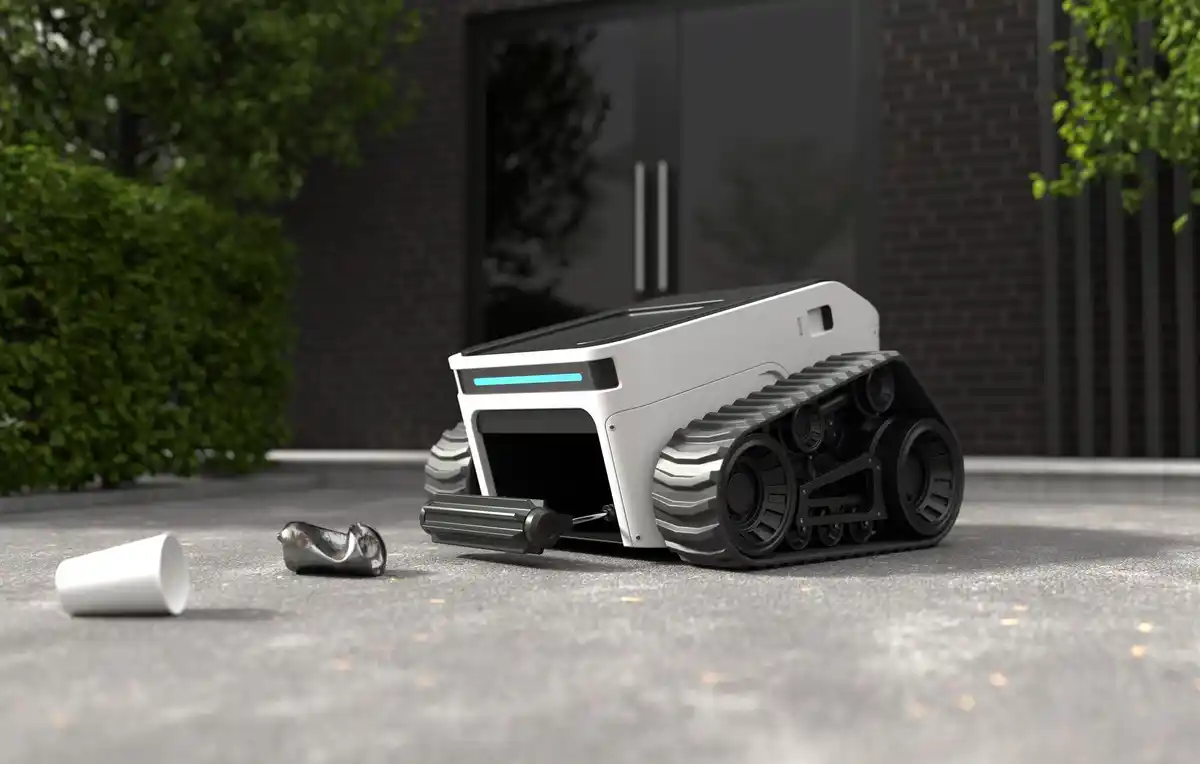 robot lawn mower modern garden netherlands