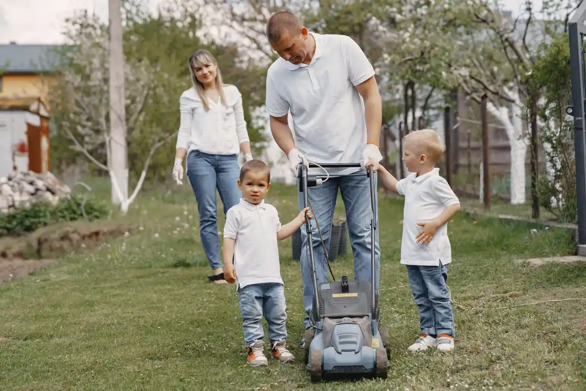 smart lawn mower modern garden Netherlands grass