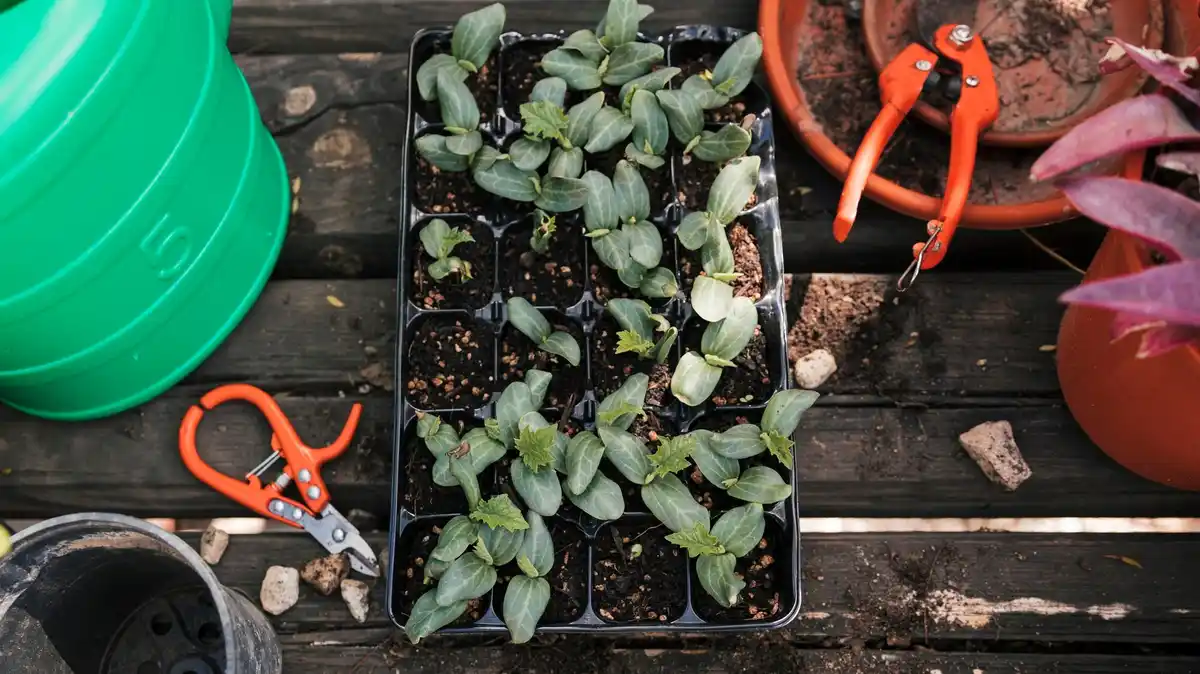 seedlings in greenhouse spring planting