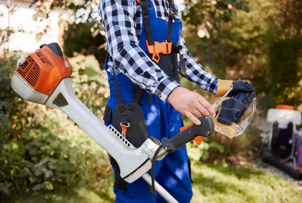 garden power tools in action
