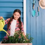 small urban balcony vegetable garden bright sunny day