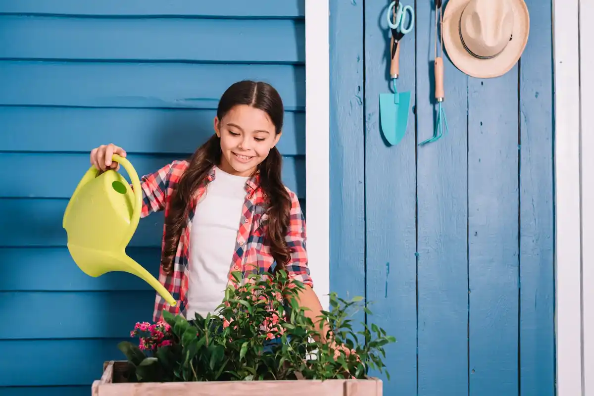 small urban balcony vegetable garden bright sunny day
