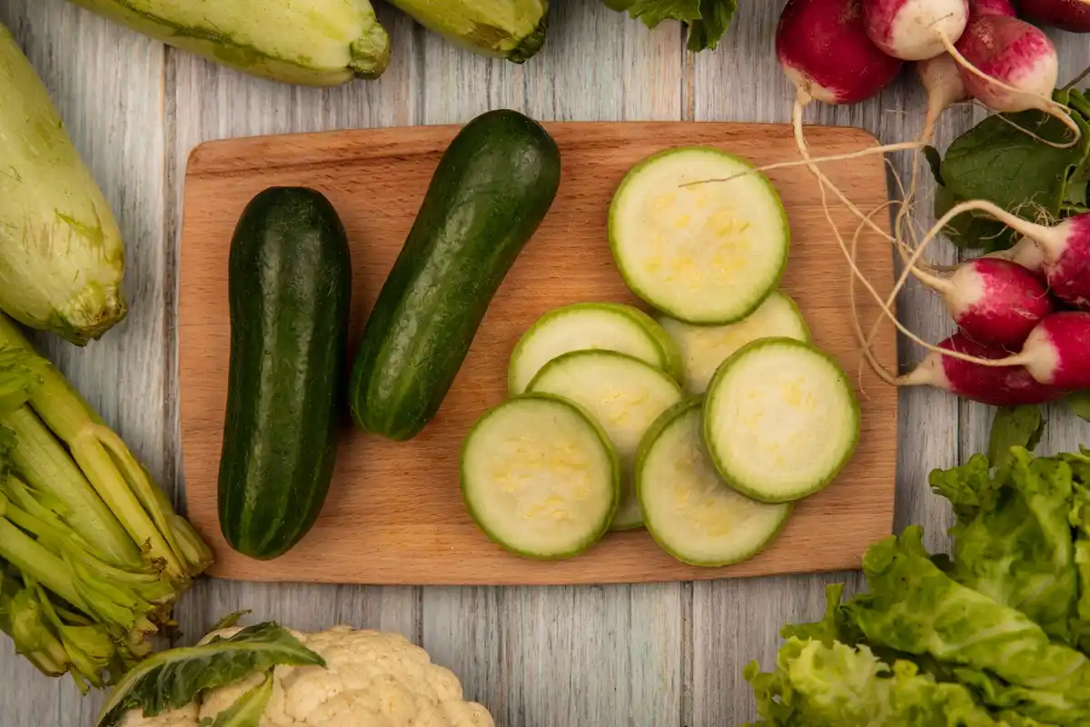 organic homegrown cucumbers garden harvest