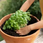 basil plant revival sunlight water care Netherlands home herb grown