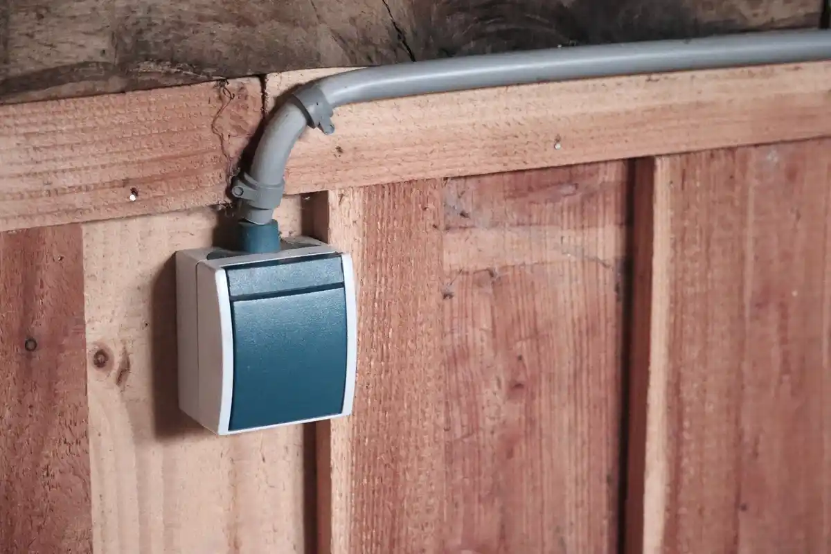 modern automatic irrigation system with timer and sensors